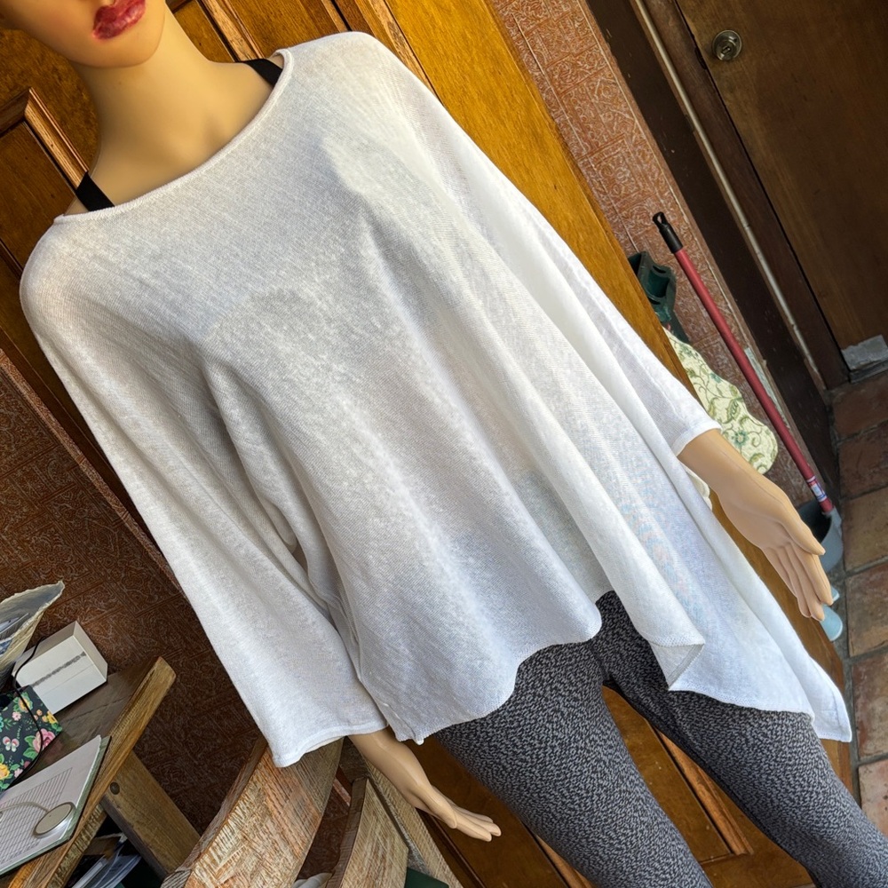 Peserico  made in Italy 🇮🇹 White Boatneck Draped Tunic